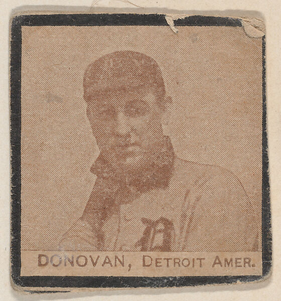 Donovan, Detroit. Amer. from the Jay S. Meyer Base Ball Snap Shots candy series (W555), Jay S. Meyer Confectioners, Philadelphia, Commercial photolithograph 