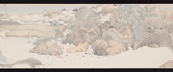 The Virtuous Being, Hao Liang (Chinese, born 1983), Handscroll; ink and color on silk, plus research materials of mixed media, China