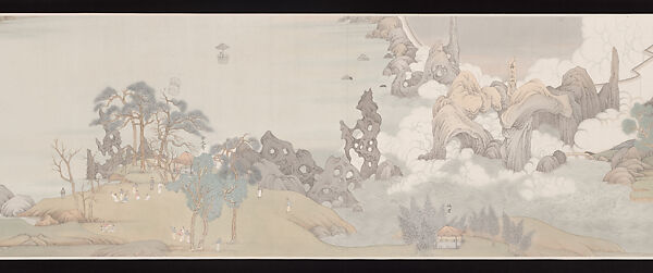 The Virtuous Being, Hao Liang (Chinese, born 1983), Handscroll; ink and color on silk, plus research materials of mixed media, China