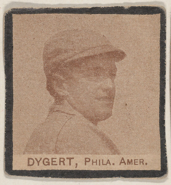 Dygert, Phila. Amer. from the Jay S. Meyer Base Ball Snap Shots candy series (W555), Jay S. Meyer Confectioners, Philadelphia, Commercial photolithograph 
