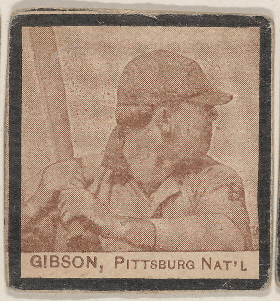 Gibson, Pittsburg Nat'l from the Jay S. Meyer Base Ball Snap Shots candy series (W555), Jay S. Meyer Confectioners, Philadelphia, Commercial photolithograph 