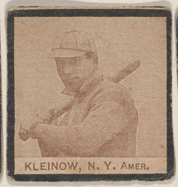 Kleinow, N. Y.  Amer. from the Jay S. Meyer Base Ball Snap Shots candy series (W555), Jay S. Meyer Confectioners, Philadelphia, Commercial photolithograph 