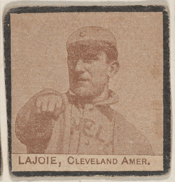 Lajoie, Cleveland  Amer. from the Jay S. Meyer Base Ball Snap Shots candy series (W555), Jay S. Meyer Confectioners, Philadelphia, Commercial photolithograph 