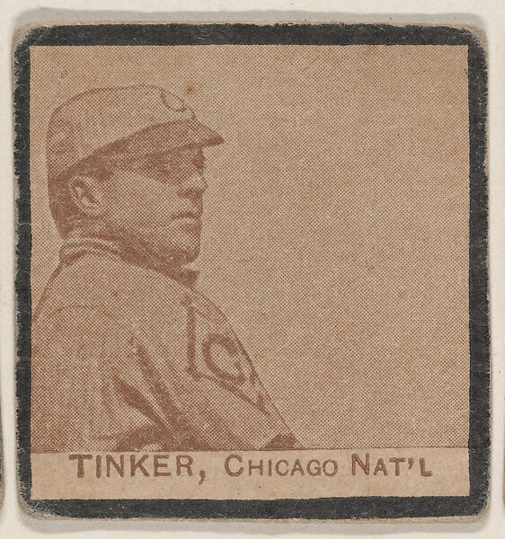 Tinker, Chicago Nat'l from the Jay S. Meyer Base Ball Snap Shots candy series (W555), Jay S. Meyer Confectioners, Philadelphia, Commercial photolithograph 