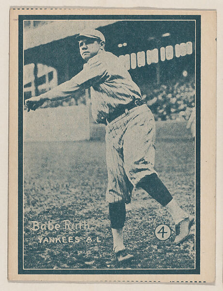 Babe Ruth, Yankees A.L. from the Baseball trade card series (W517