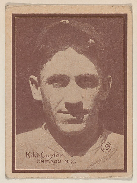 Kiki Cuyler, Chicago N.L. from the Baseball trade card series (W517), Commercial photolithograph tinted sepia 