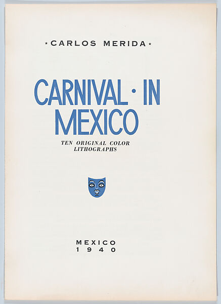 Carnival in Mexico, Carlos Mérida (Guatemalan, Guatemala City 1891–1984 Mexico City), Lithograph