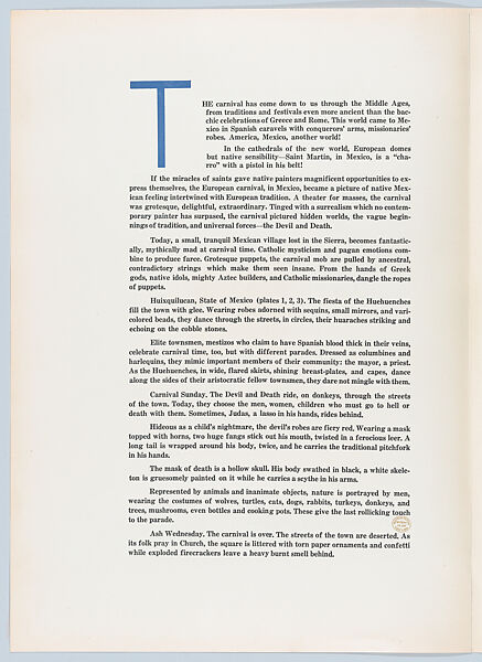 Carnival in Mexico, Carlos Mérida (Guatemalan, Guatemala City 1891–1984 Mexico City), Lithograph