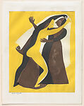 Two figures dancing, from the portolio 'Tres aguafuertes en color', Carlos Orozco Romero (Mexican, Guadalajara 1896–1984 Mexico City), Colour aquatint