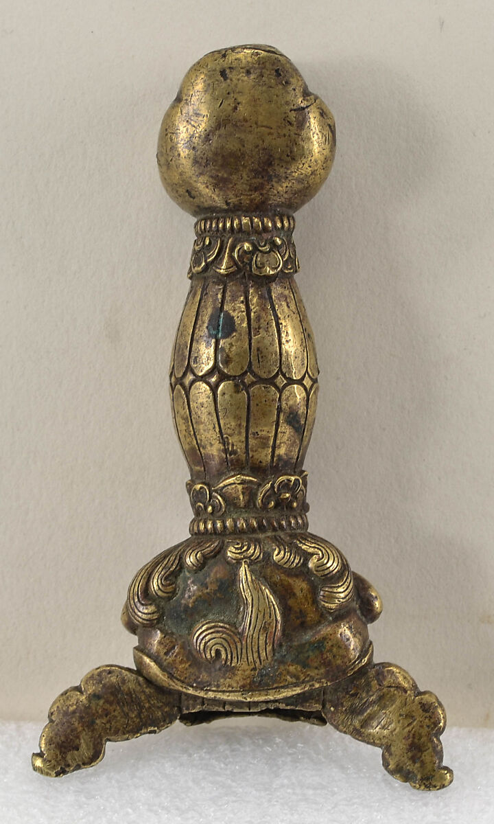 Hilt of a Ritual Sword, Copper alloy, Tibetan