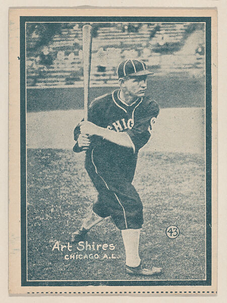Art Shires, Chicago A.L. from the Baseball trade card series (W517), Commercial photolithograph tinted green 