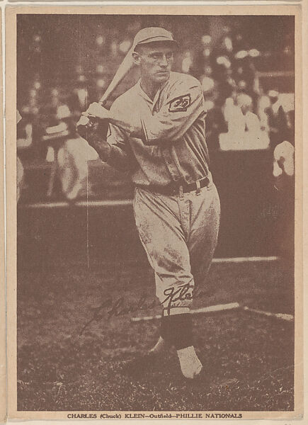 Charles (Chuck) Klein, Outfield, Phillie Nationals, Baseball trade