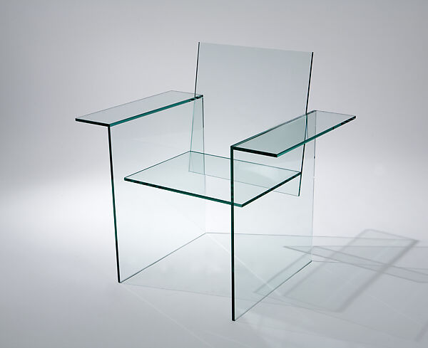 Glass chair, Shiro Kuramata (Japanese, 1934–1991), Glass, adhesive 