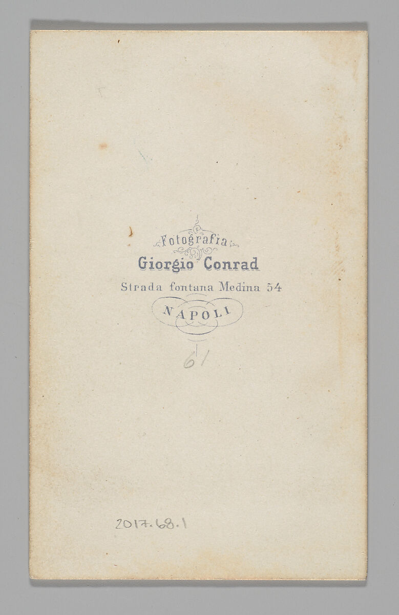 [Studio Portrait: Cook and Three Children with Pasta, Naples], Giorgio Conrad (Italian (born Switzerland), 1827–1889), Albumen silver print with applied color