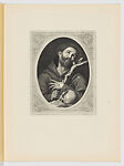 The ecstacy of St Francis, set within a decorative frame