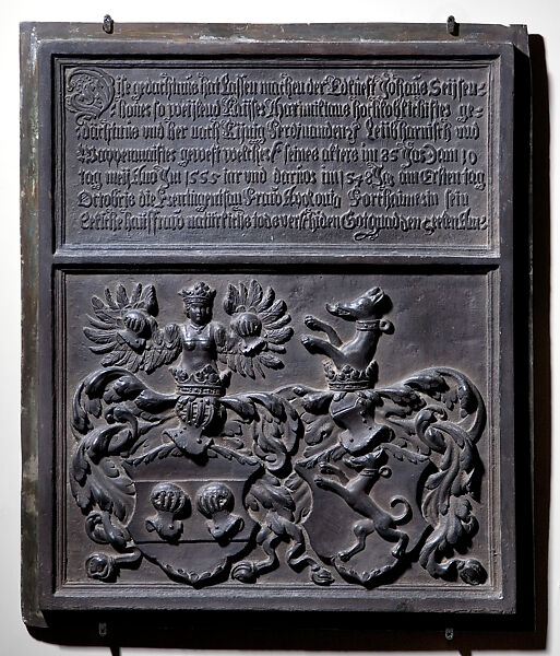 Epitaph of Hans Seusenhofer and Apollonia Forcheimer, Designed by Veit Arnberger (Austrian, probably born Neustift, died 1551 Innsbruck), Bronze, Austrian, Innsbruck 
