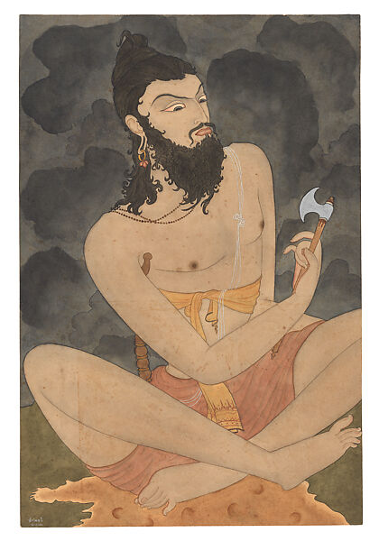 Parashurama, Rama with the Battle Ax, Y. G. Srimati (Indian, 1926–2007), Watercolor on paper, India (Chennai) 