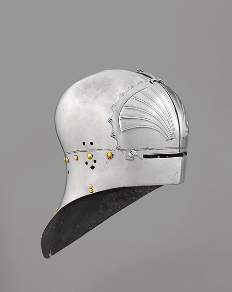 Sallet for the Joust of War of Maximilian I, Jörg Helmschmid the Younger (German, died 1502), Steel, copper alloy, Austrian, Vienna 