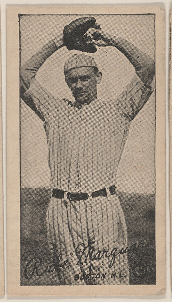 "Rube" Marquard, Boston, N.L., Baseball strip card (W572), Commercial photolithograph 