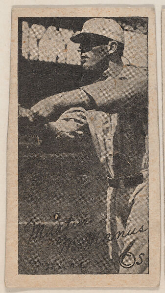 Martin McManus, St. L. A.L., Baseball strip card (W572), Commercial photolithograph 