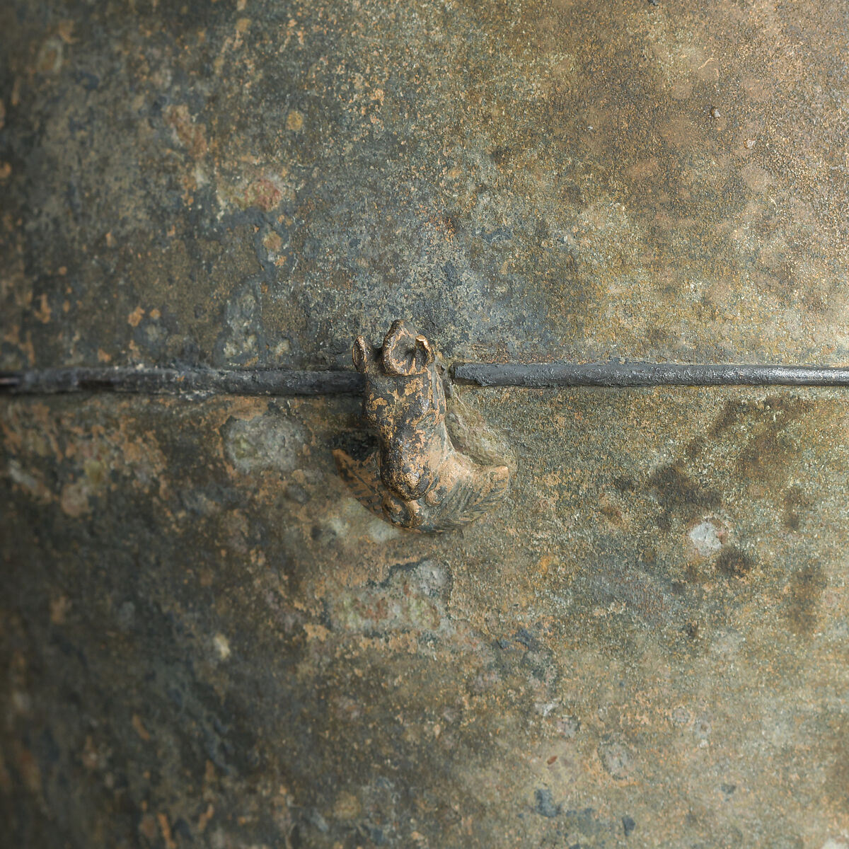Helmet of the Italo-Chalcidian Type, Anatomical Cuirass, and Left Greave, Bronze, silver, Etruscan, probably Vulci