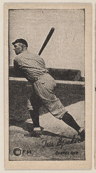 Tris Speaker, Cleveland, Baseball strip card (W572), Commercial photolithograph 