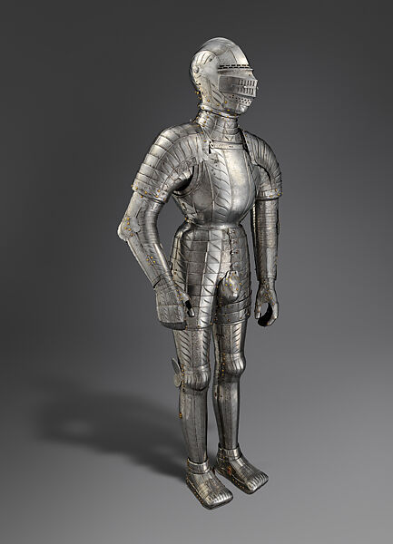 Foot Combat Armor of Giuliano de’ Medici, Attributed to Conrad Seusenhofer (Austrian, Innsbruck, died 1517), Steel, leather, copper alloy, Austrian, Innsbruck 