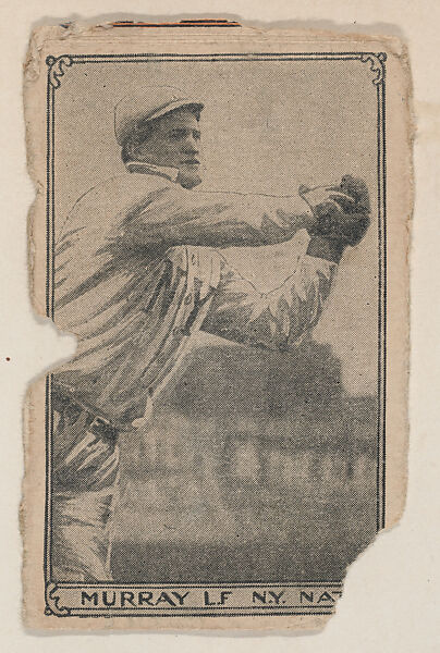Murray L.F N.Y. Nat., Baseball photos strip card (W500), Commercial photolithograph 