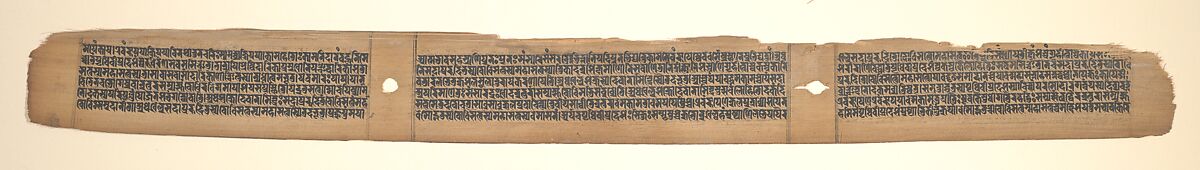 Folio from a Buddhist Manuscript of Pancavimsatisahasrika Prajnaparamita, Opaque watercolor on palm leaf, India (Bengal) or Bangladesh 