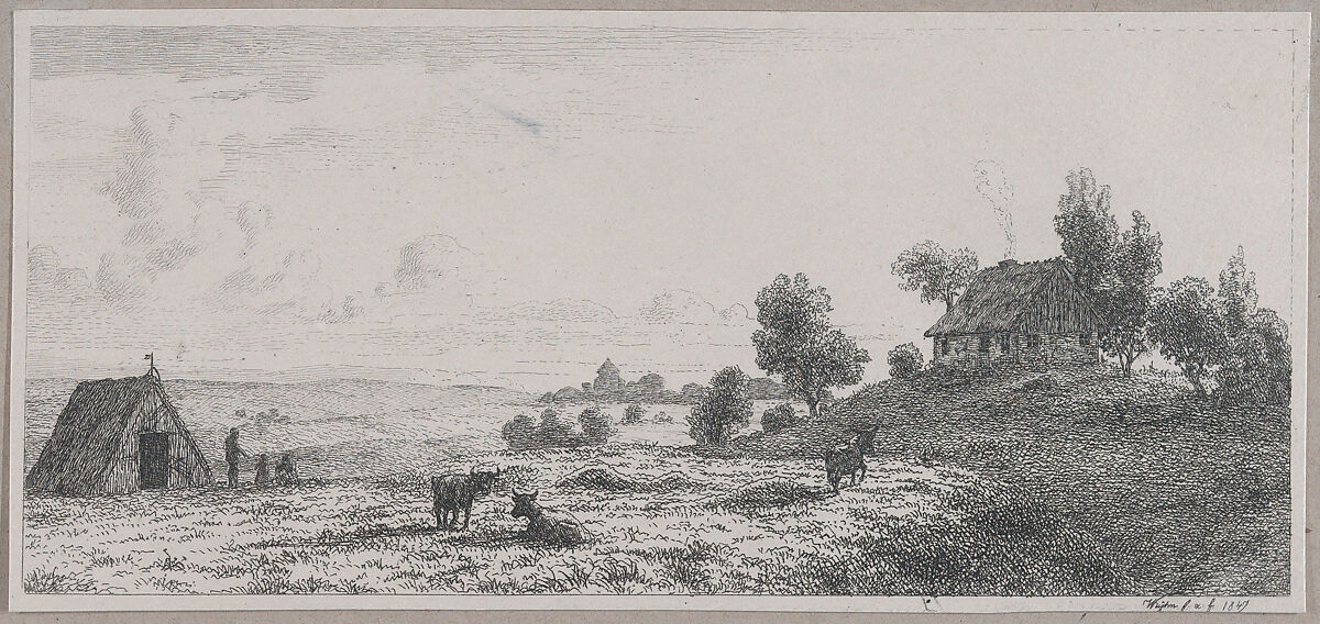 Maritime and Rural Views, Peter Vilhelm Carl Kyhn (Danish, Copenhagen 1819–1903 Frederiksberg), Etching
