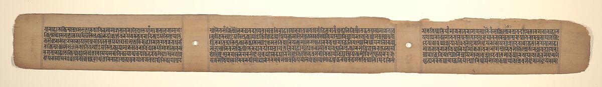Folio from a Buddhist Manuscript of Pancavimsatisahasrika Prajnaparamita, Opaque watercolor on palm leaf, India (Bengal) or Bangladesh