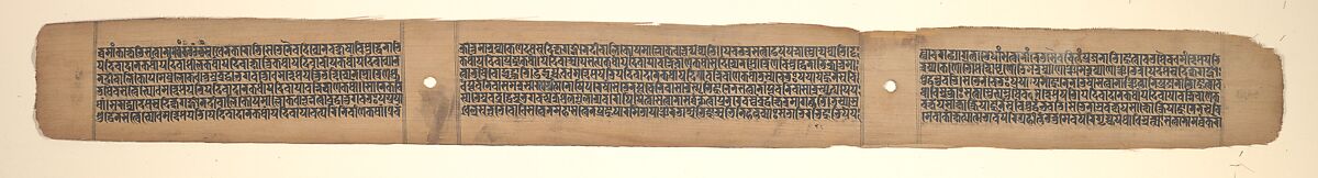 Folio from a Buddhist Manuscript of Pancavimsatisahasrika Prajnaparamita, Opaque watercolor on palm leaf, India (Bengal) or Bangladesh 