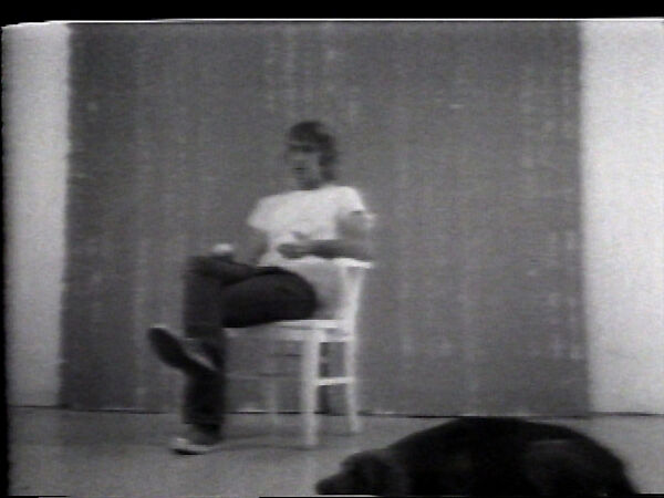 Come In, William Wegman (American, born 1943), Single-channel digital video, transferred from Sony CV 1/2-inch video tape, black-and-white, sound, 1 min., 40 sec. 