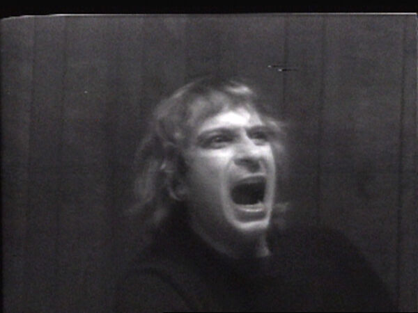 Growling, William Wegman (American, born 1943), Single-channel digital video, transferred from Sony AV 3600 1/2-inch video tape, black-and-white, sound, 1 min. 