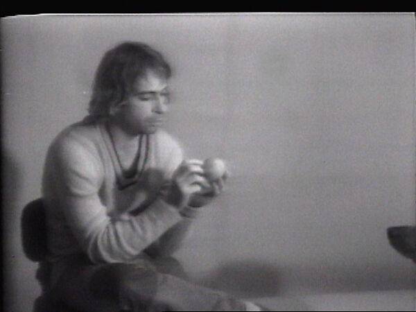 Symbolize, William Wegman (American, born 1943), Single-channel digital video, transferred from Sony AV 3600 1/2-inch video tape, black-and-white, sound, 1 min., 5 sec. 