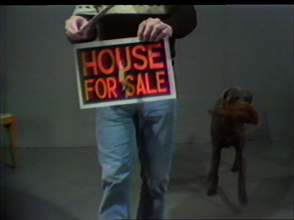 House for Sale, William Wegman (American, born 1943), Single-channel digital video, transferred from 3/4-inch U-matic video tape, color, sound, 40 sec. 