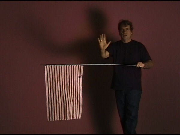 Crossing Guard, William Wegman (American, born 1943), Single-channel digital video, transferred from Sony MiniDV video tape, color, sound, 1 min., 39 sec. 
