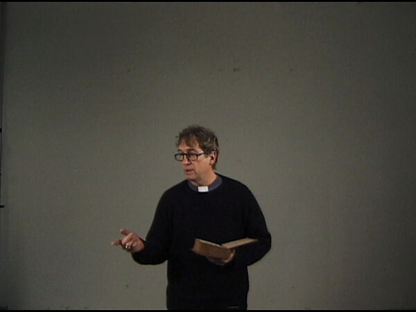 Minister, William Wegman (American, born 1943), Single-channel digital video, transferred from Sony MiniDV video tape, color, sound, 2 min., 56 sec. 