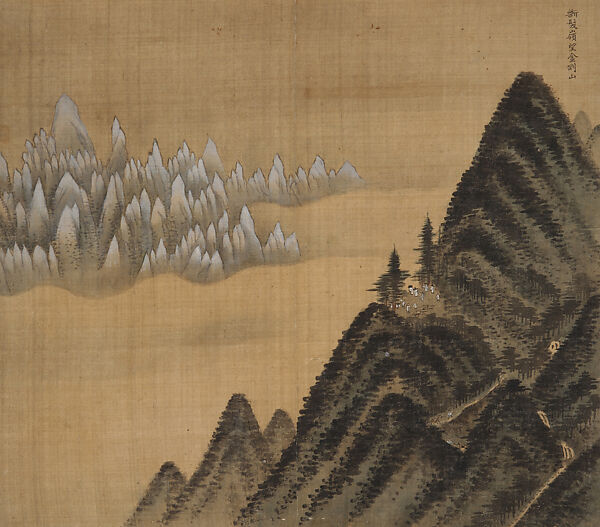 Album of Mount Geumgang (Pungak-docheop), Jeong Seon (artist name: Gyeomjae) (Korean, 1676–1759), Six leaves from a fourteen-leaf album; ink and light color on silk, Korea 