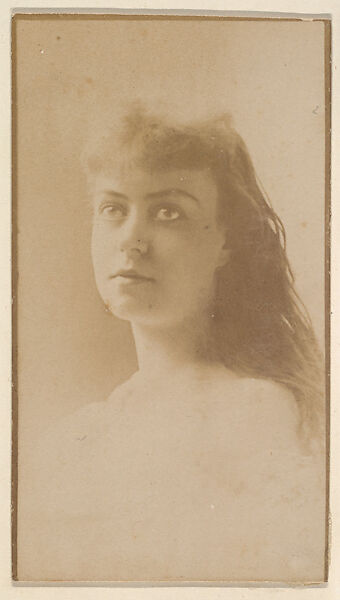 [Actress gazing upward], from the Actors and Actresses series (N150b) issued by Duke Sons & Co. to promote Duke Cigarettes, Issued by W. Duke, Sons &amp; Co. (New York and Durham, N.C.), Albumen photograph 