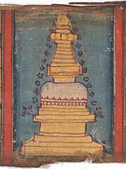 Folio from a Manuscript of the Ashtasahasrika Prajnaparamita (Perfection of Wisdom), Ink and color on palm leaf, India (Bihar or West Bengal) 