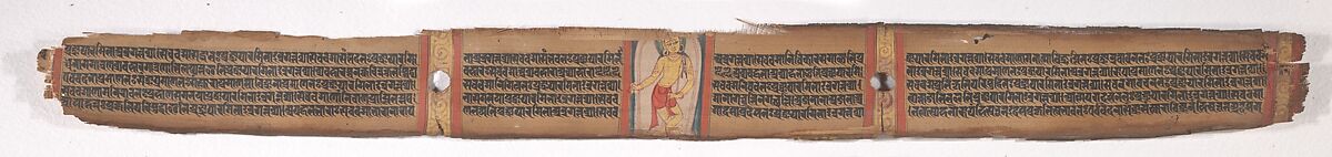 Folio from a Manuscript of the Ashtasahasrika Prajnaparamita (Perfection of Wisdom), Ink and color on palm leaf, India (Bihar or West Bengal)
