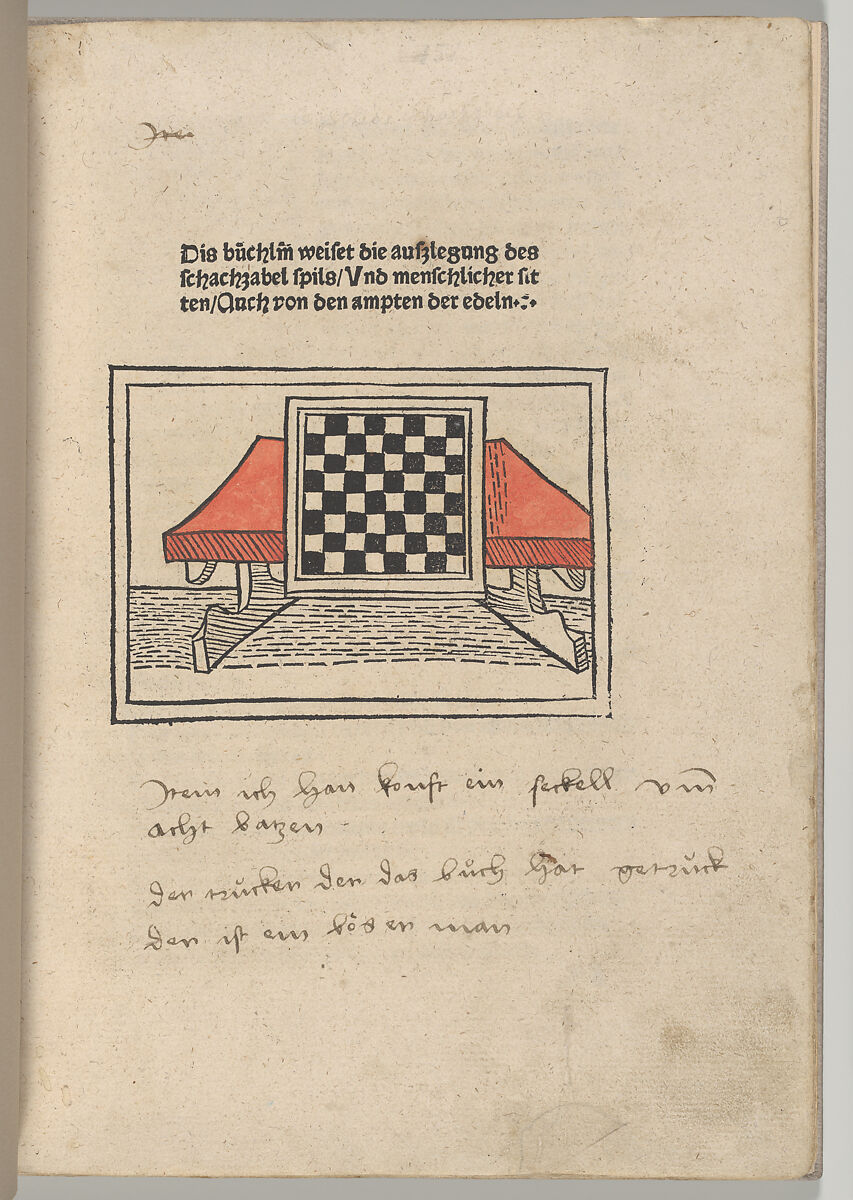 Cessolis: Chess, 1493-94. /Nwoodcut Frontispiece To Jacobus De Cessolis' ' Libro Di Giuoco Di Scacchi' ('Book Of The Game Of Chess'), Printed At  Florence, Italy, 1493-94. Poster Print by Granger Collection - Item #  VARGRC0088749 - Posterazzi