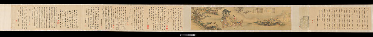 Portrait of Shaoyu in the guise of Liu Ling, unidentified artist  , active late 18th–early 19th century, Handscroll; ink and color on silk, China