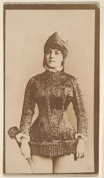 [Actress in costume], from the Actors and Actresses series (N150b) issued by Duke Sons & Co. to promote Duke Cigarettes, Issued by W. Duke, Sons &amp; Co. (New York and Durham, N.C.), Albumen photograph 