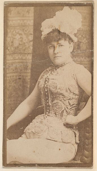 [Actress seated with hand on waist], from the Actors and Actresses series (N150b) issued by Duke Sons & Co. to promote Duke Cigarettes, Issued by W. Duke, Sons &amp; Co. (New York and Durham, N.C.), Albumen photograph 