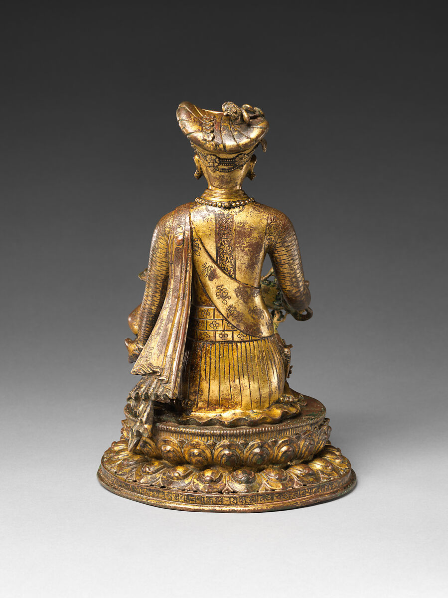 Lamp Bearer, Presumed Portrait of a Nobleman, Gilt-copper alloy, Nepal