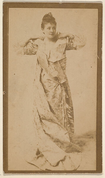 [Actress with arms at neck], from the Actors and Actresses series (N150b) issued by Duke Sons & Co. to promote Duke Cigarettes, Issued by W. Duke, Sons &amp; Co. (New York and Durham, N.C.), Albumen photograph 