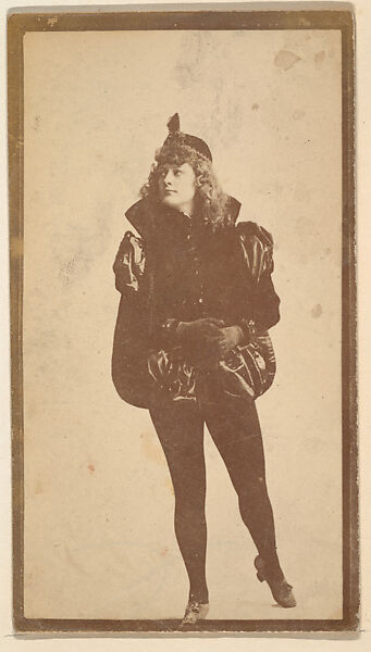 [Actress in costume with hat], from the Actors and Actresses series (N150b) issued by Duke Sons & Co. to promote Duke Cigarettes, Issued by W. Duke, Sons &amp; Co. (New York and Durham, N.C.), Albumen photograph 
