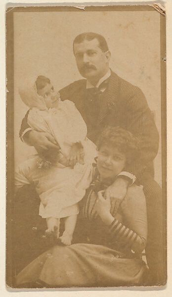 [Man, woman, and child], (N150b) issued by Duke Sons & Co. to promote Duke Cigarettes, Issued by W. Duke, Sons &amp; Co. (New York and Durham, N.C.), Albumen photograph 